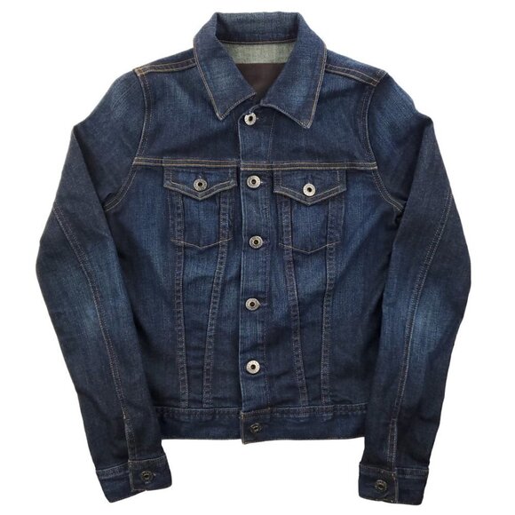 AG Adriano Goldschmied Robyn Denim Jean Trucker Style Jacket Stretch Women's XS - Picture 1 of 14